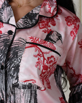 ABSTRACT WOMEN CLASSIC SATIN NIGHT SHIRT